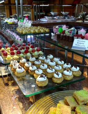 Pudding and Dessert selction at the Nile Ritz Carlton, Cairo. Dante Harker