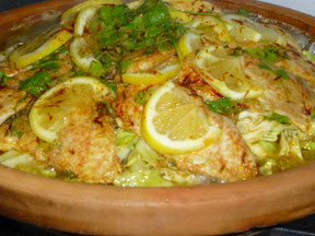 Fisch Tajine mit Safran Fäden