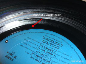 Runout / Auslaufrille einer Schallplatte