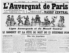 Amicalisme, auvergnat de paris, pastourelle, ligue auvergnate et du massif central