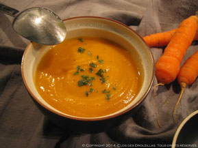 Velouté de carottes à l'épice douce de curry