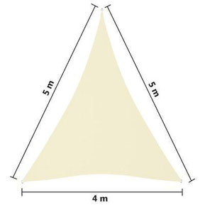 tenda #vela #ombreggiante #PES #impermeabile #triangolo #crema