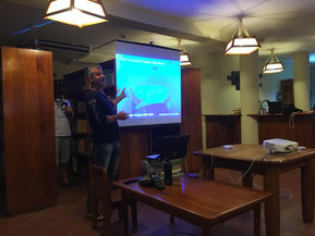 Jonathan R. Green is giving a presentation in Galapagos