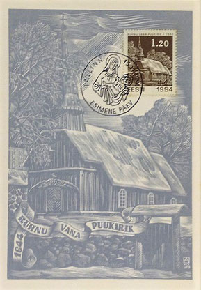 Jesus Christ and Christmas on Estonian maximum card of 1994; Topical and thematic stamp collecting or collection