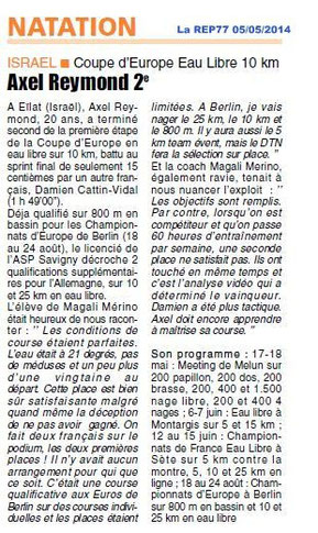 LA REP 05/05/2014 Natation