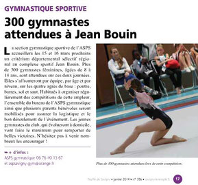 LA FEUILLE Janvier 2014 Gym Sportive