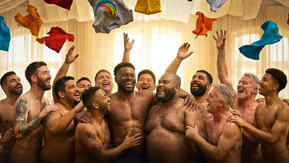 Men undressing