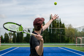 Tennis mit Werner Schütz von Langsdorff auf Mallorca