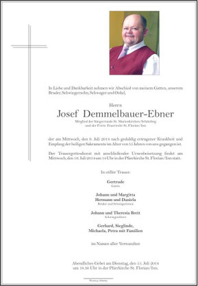 Parte Demmelbauer-Ebner Josef
