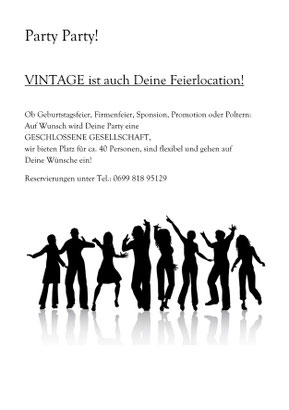 Die VINTAGE Bar in Graz ist die ideale Location für deine Feierlichkeiten – sei es ein Geburtstag, eine Firmenfeier, Sponsion, Promotion oder Polterabend. Erlebe unvergessliche Momente in "dem coolsten Lokal in Graz". 