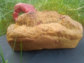 Le provençale, cake seigle tomate et poivron confits
