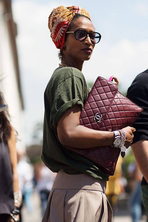 Foulard Soie Turban Porter