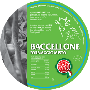 maremma mixed mix cow cow’s sheep sheep’s cheese dairy caseificio tuscany tuscan spadi follonica label italian origin milk italy fresh baccellone formaggio misto