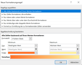 Excel Bedingte Formatierung