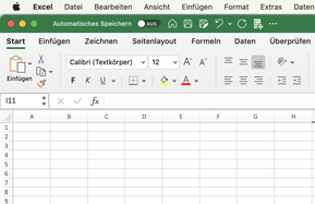 MAC OS Excel zwischen Fenstern wechseln