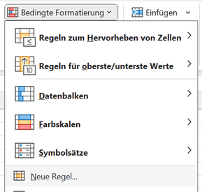 Excel Bedingte Formatierung