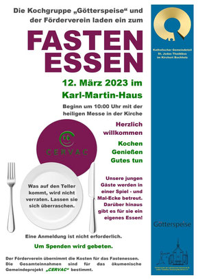 Fastenessen, 12.03.23, 10 Uhr, Karl-Martin-Haus, Duisburg-Buchholz
