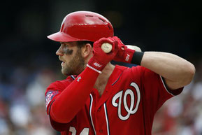 Nella foto Bryce Harper (Alex Brandon/Associated Press)