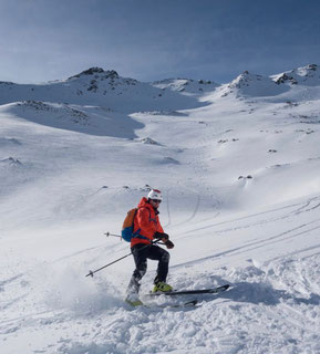 Skitour, Bivio, Julierpass, Graubünden, Schweiz, Piz Surparé, NE-Flanke, Nordostflanke