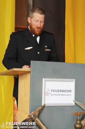 Kommandant Ulrich Zepf bei seiner Ansprache