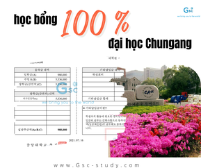 sinh viên Gsc được học bổng 100% trường đại học Chungang kì tháng 9 2021