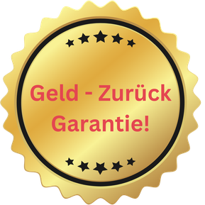 Das Foto zeigt einen Siegel mit der Aufschrift Geld-Zurück-Garantie