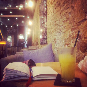 A place where I can write down my thoughts. Alsur Cafe in El Born in Barcelona.