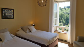 Guestroom Vienne with 2 single beds, shower and separate toilet