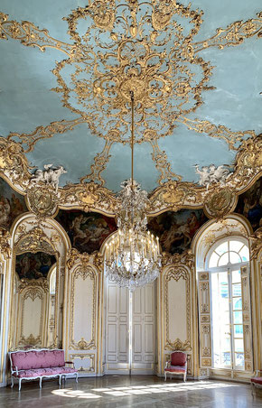 The Rococo decor of the oval salon of the Princesse at the Hôtel de Soubise (1730s)