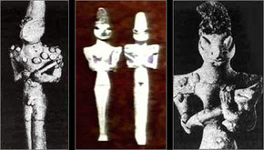 Statuettes sumériennes (environ - 4000 av. J.-C.) - Musée de Bagdad -