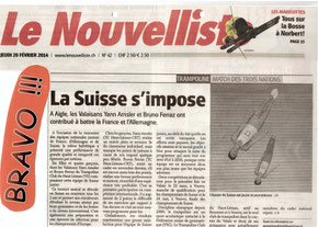 Le Nouvelliste, 20.02.14: rencontre des équipes nationales