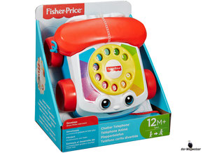 Bei der Bestellung im Onlineshop der-Wegweiser erhalten Sie das Fisher-Price Paket mit dem Plappertelefon.