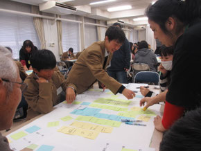 岩切市民センターで行った「防災力UP講座　みんなでつくろう！避難所設計図」（12月16日）