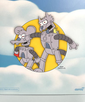 Itchy & Scratchy Robot Die Simpsons Ultimates Actionfiguren 18cm 2er Set Super7