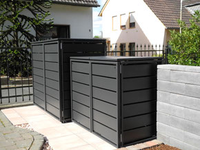 Mülltonnenbox in RAL 7016