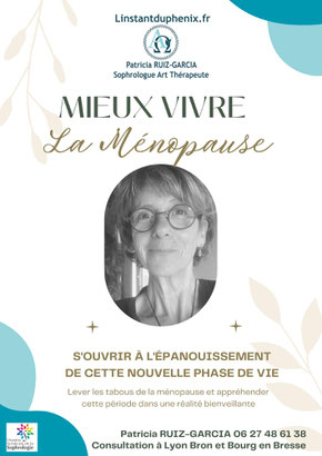 mieux vivre la ménopause - Patricia RUIZ-GARCIA sophrologue art thérapeute énergéticienne