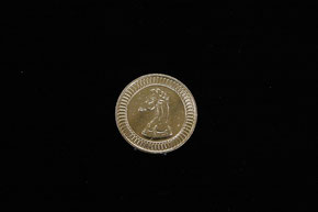 黄銅にキリンス処理を施したゴールドコイン