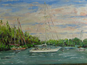 Lazy Sailing, Oil, 9x12, SOLD
