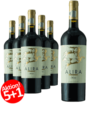 6-er Weinpaket  ALIRA Merlot 2018 | 5+1 GRATISAKTION - Trockener Rotwein aus Rumänien