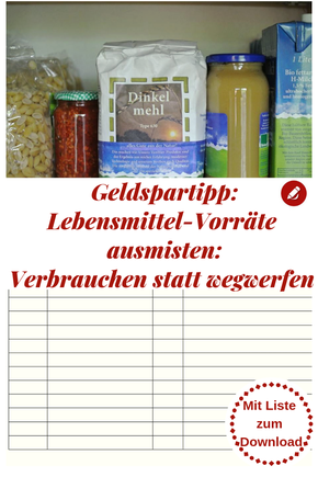 Lebensmittel-Vorräte ausmisten #geldsparen