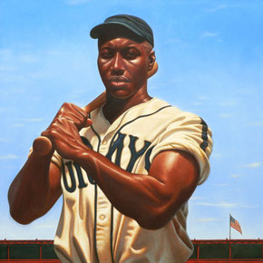 Josh Gibson in un disegno dell'artista Kadir Nelson