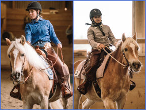 Olivia und Flurina mit Finessa in Action am Ranchcup 