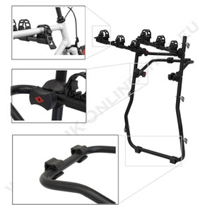 Fahrradträger für drei Fahrräder für die Heckklappe