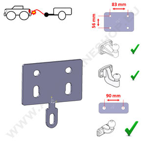 AHK-Back für Anhängerkupplung für PKW, Quad, Ackermaschine