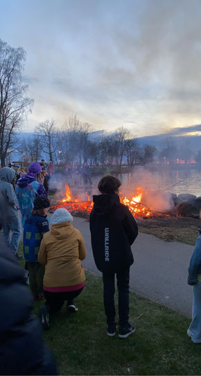 Das Feuer zur Walpurgisnacht.