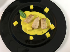 Mondfisch an Currysauce