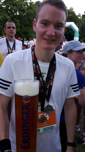 Der Durstlöscher im Ziel