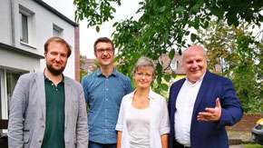 Freuen sich auf das Jubiläum (v. l.): Jakob Andrack, Gabriel Brand, Imogen Kasemir-Arnold und Matthias Schmid (Foto: sis)