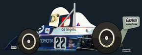 Elio de Angelis by Muneta & Cerracín - Italian Champion Chevron B38 in 1977, winning at Monaco en 1978.