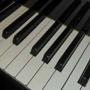 Ausschnitt einer Klaviatur.